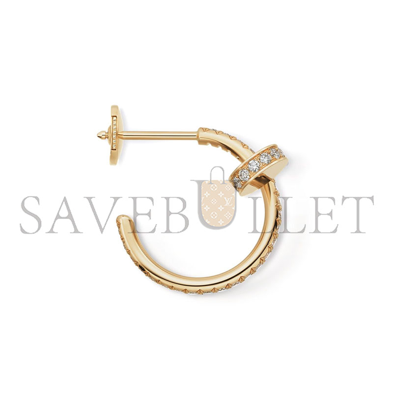 Ca*t1er juste un clou hoop earrings small model paved ref. b8301430